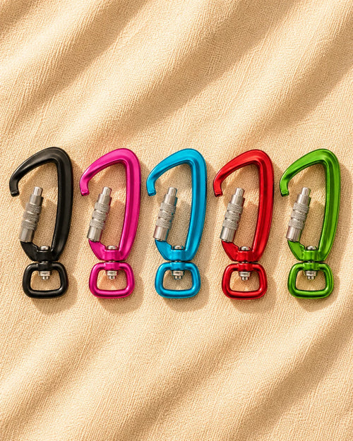 All 5 Latch colors — matte black, hot pink, electric blue, candy red, vibrant green